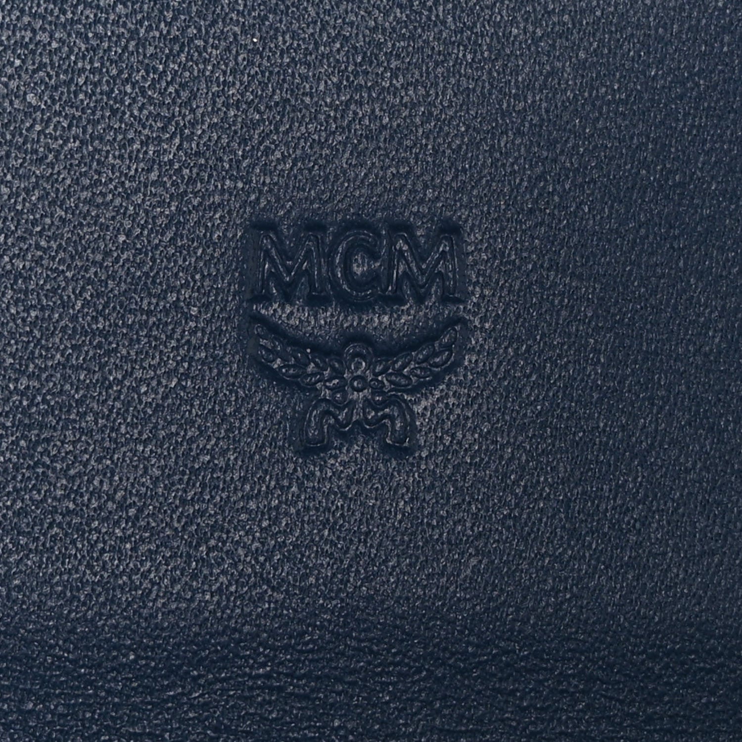 MCM Vintage Jacquard Monogram Mini Tri-Fold Wallet Blue 5 of 8