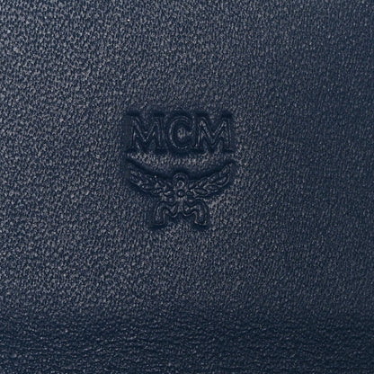 MCM Vintage Jacquard Monogram Mini Tri-Fold Wallet Blue 5 of 8