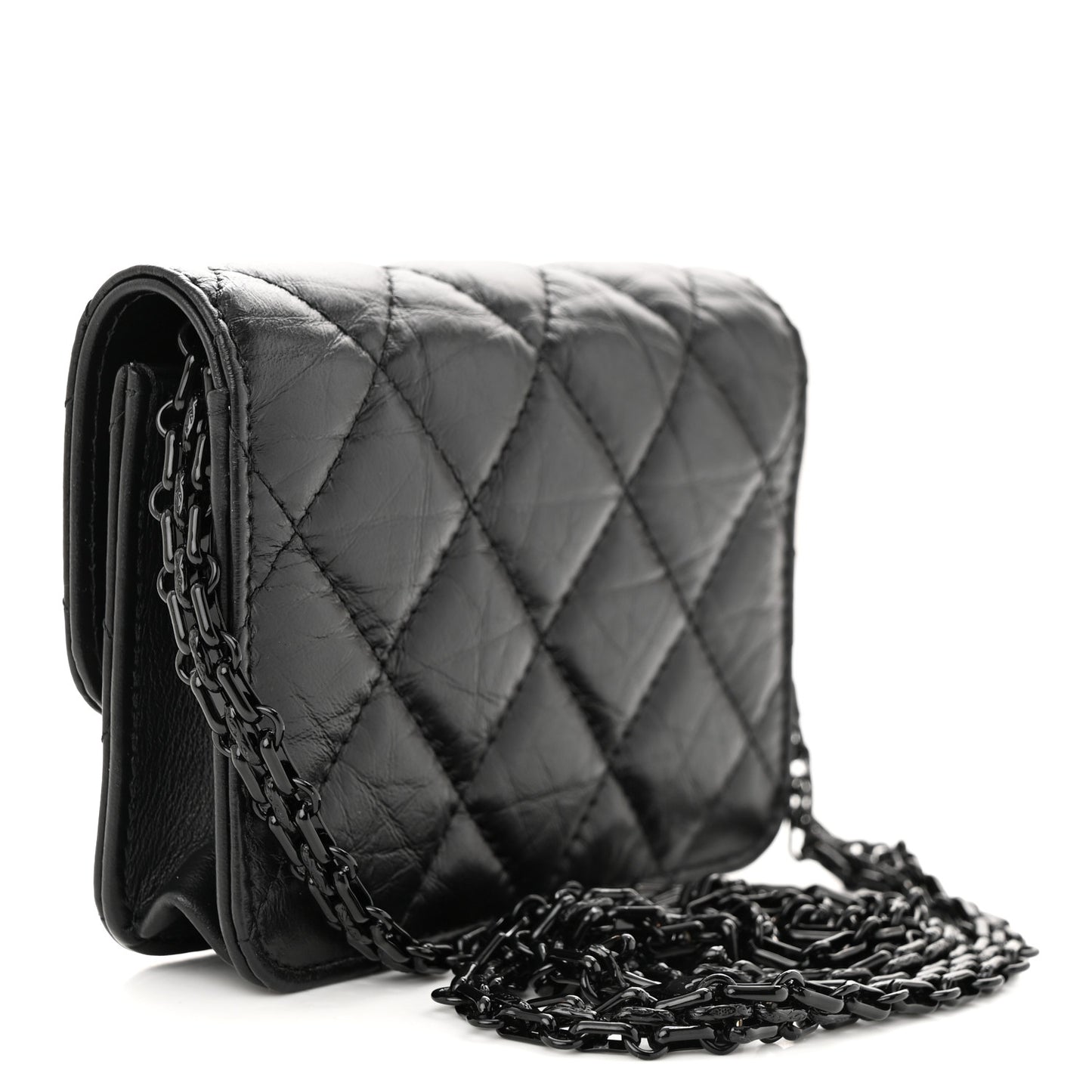Aged Calfskin Quilted Reissue Belt Bag So Black
