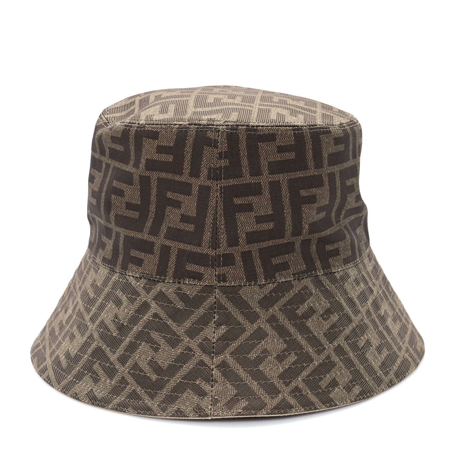 Fendi Poyester FF Reversible Bucket Hat S Tobacco Beige 8 of 13