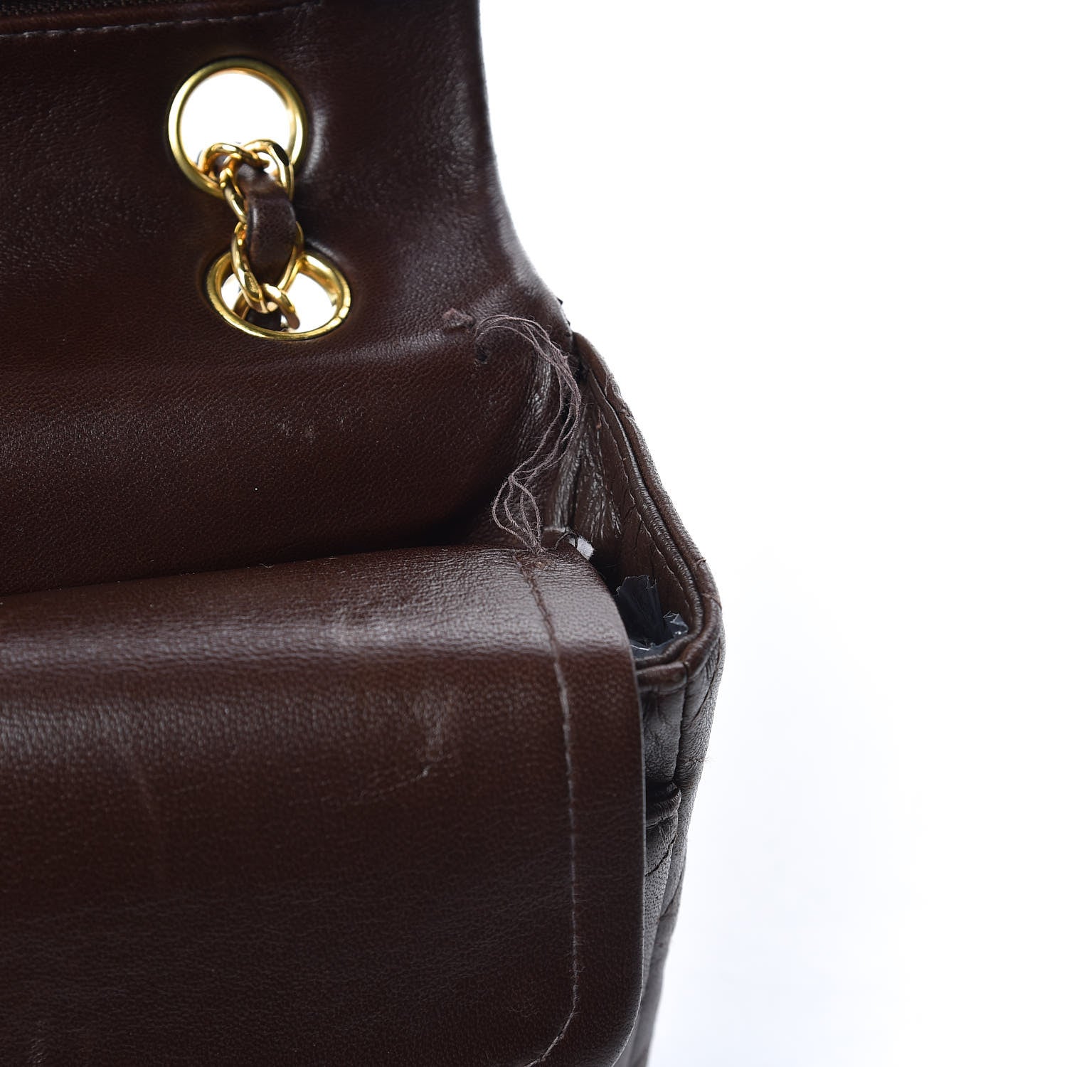 Chanel Lambskin Quilted Small Double Flap Brown 12 of 14