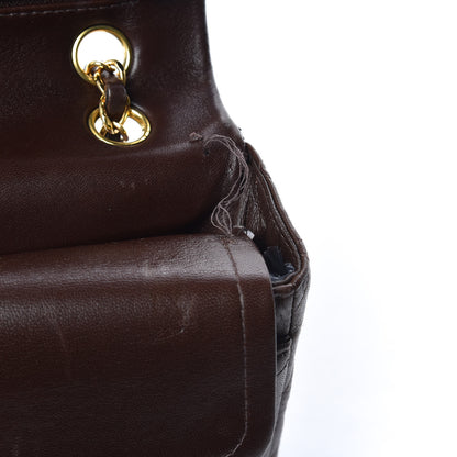 Chanel Lambskin Quilted Small Double Flap Brown 12 of 14