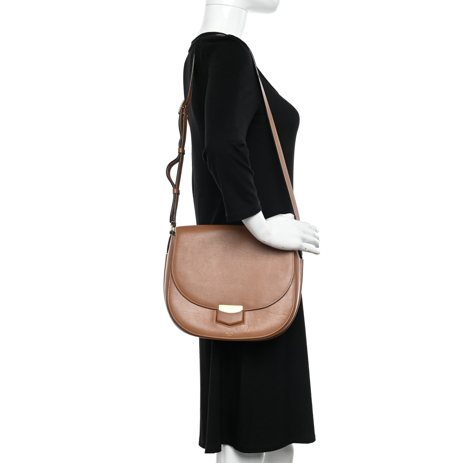 Celine Supersoft Calfskin Medium Trotteur Tan 3 of 13