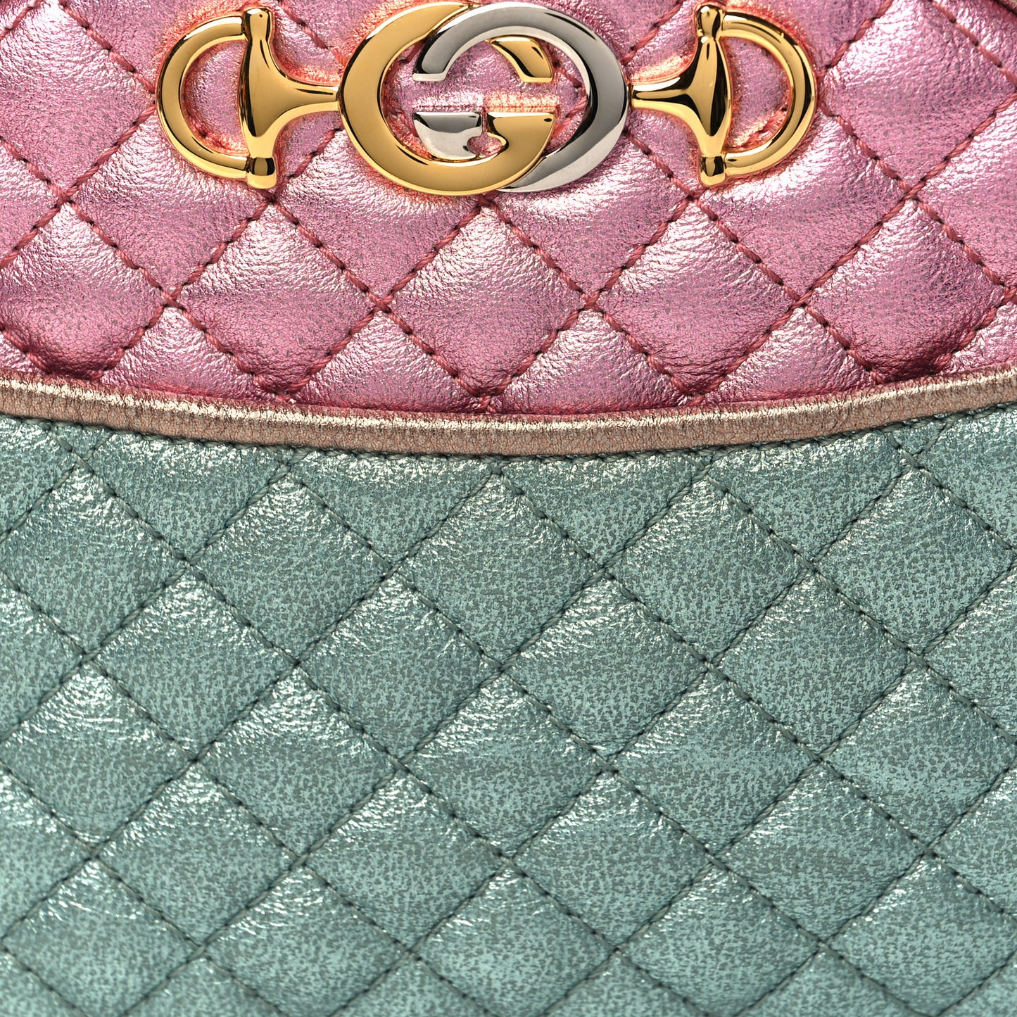 Laminated Nappa Trapuntata Mini Zumi Dome Shoulder Bag Rosa Lago Rame