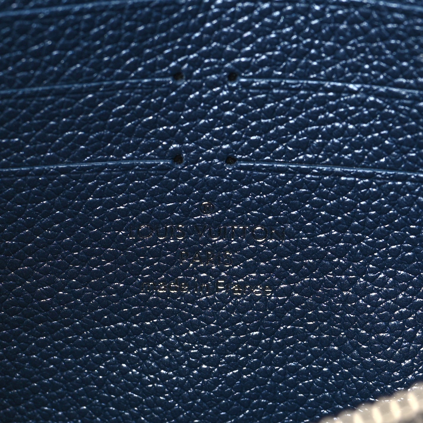 Metalli Empreinte Monogram Vavin Chain Wallet Navy Nacre