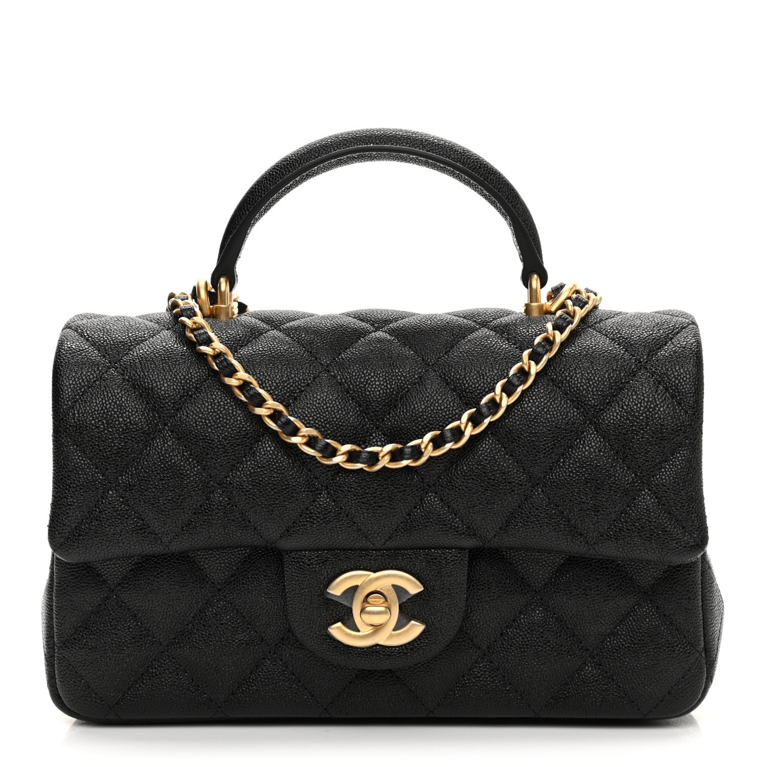 Chanel Caviar Quilted Mini Top Handle Rectangular Flap Black 1 of 7