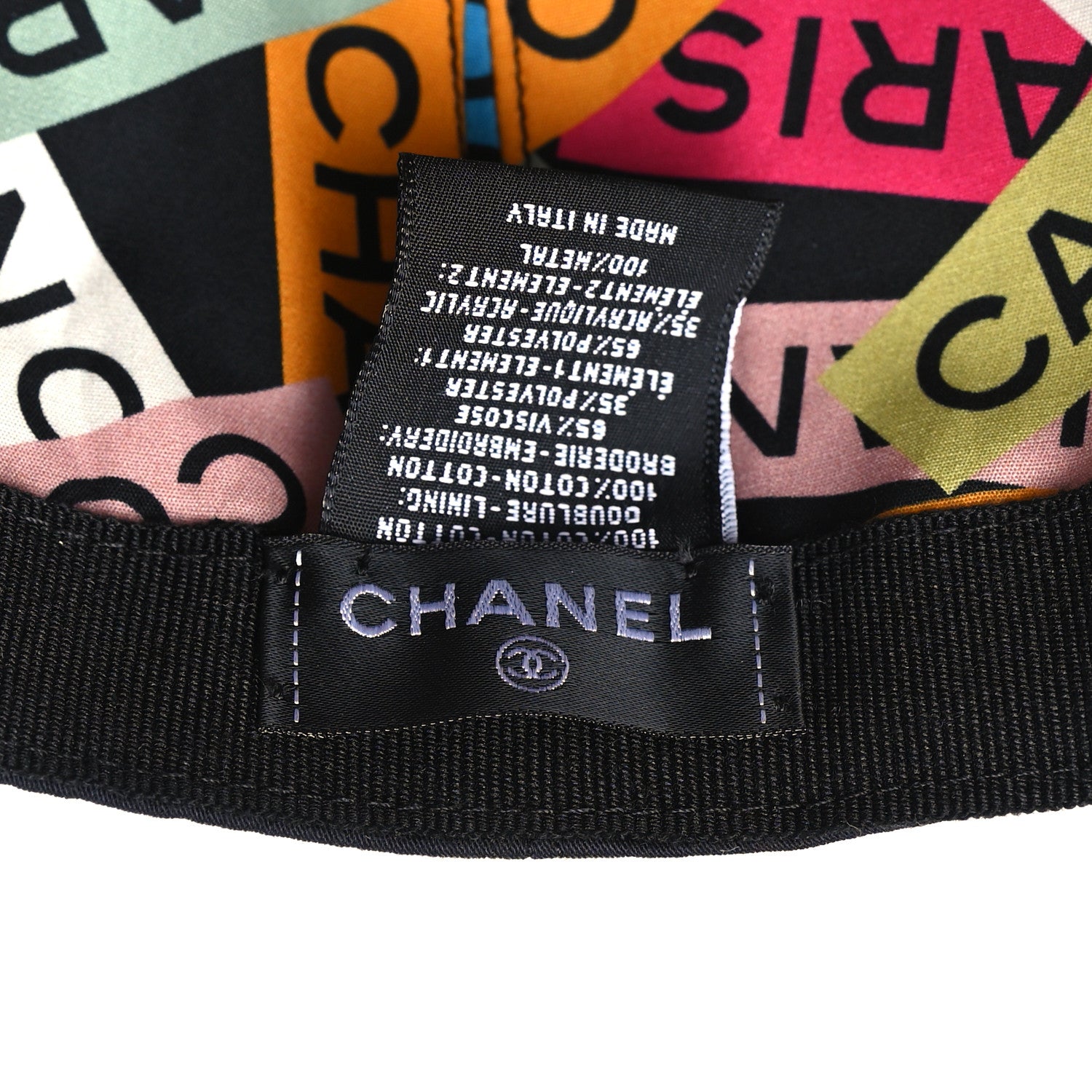 Chanel Cotton CC Cap Hat Black 7 of 7