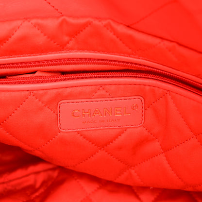Chanel Shiny Calfskin Quilted Small Chanel 22 Coral 12 of 21