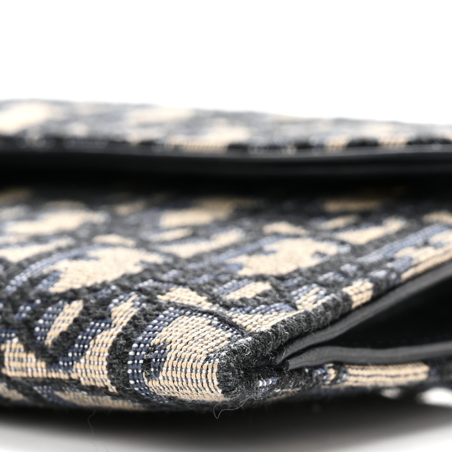 Christian Dior Oblique Saddle Chain Long Wallet Blue 10 of 10