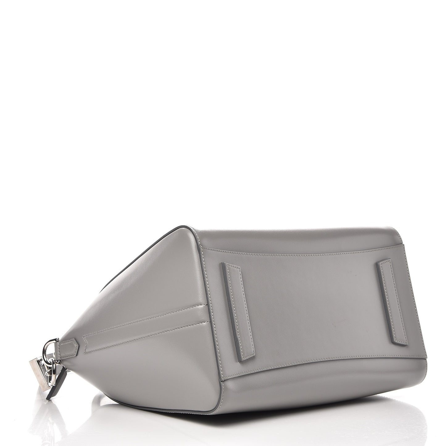 Shiny Lord Calfskin Medium Antigona Pearl Grey