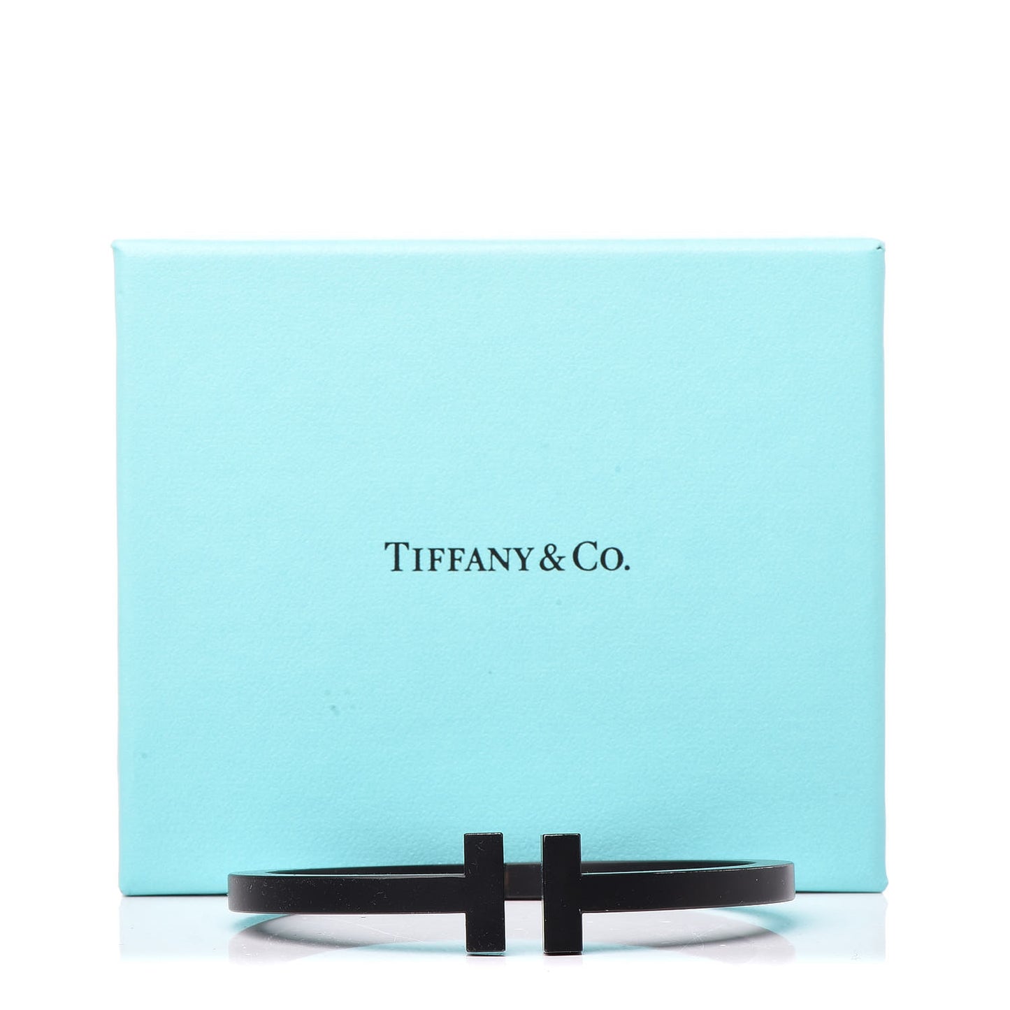 Black-Coated Stainless Steel T Square Bracelet