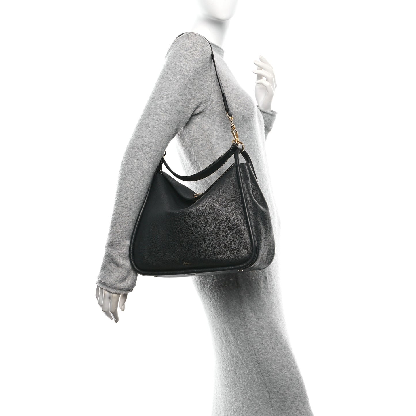 Small Classic Grain Calfskin Leighton Black