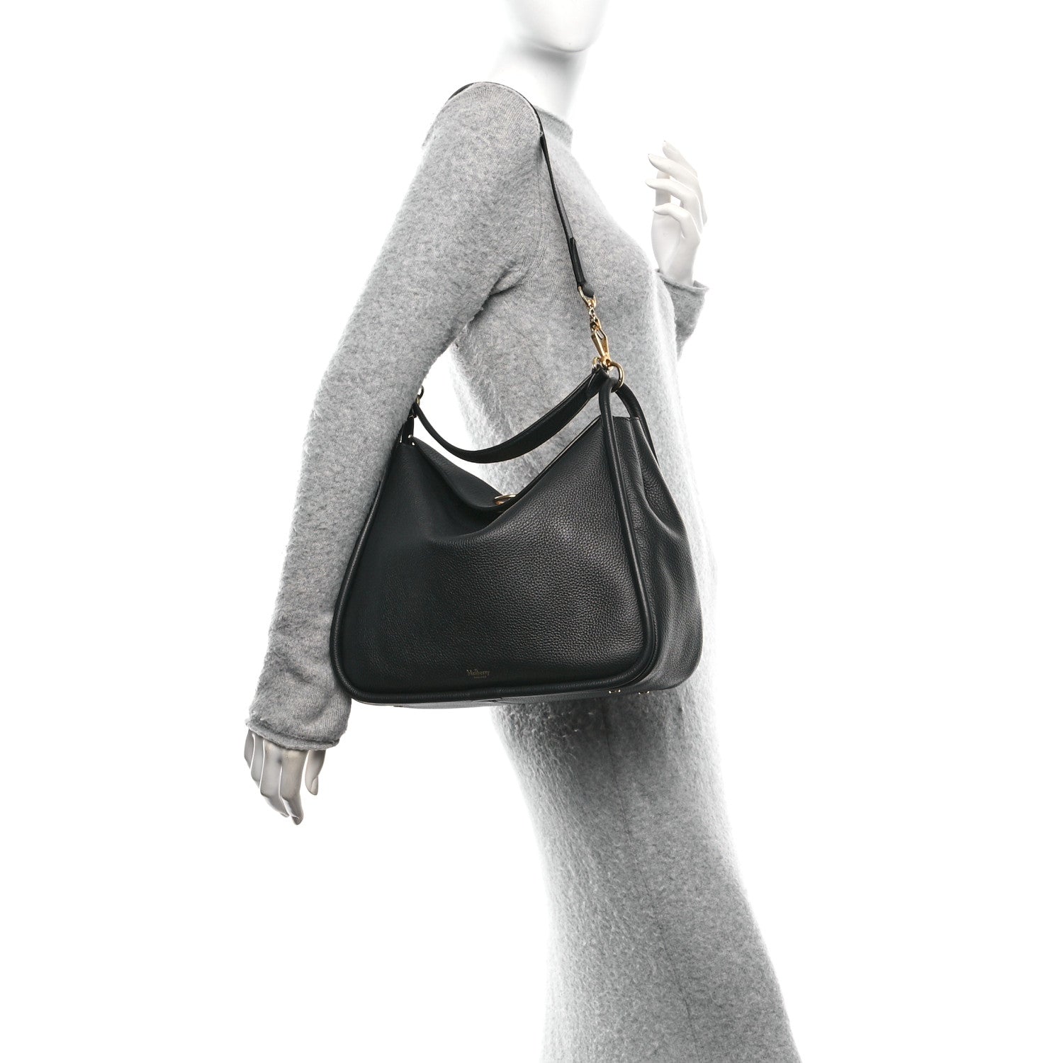 Mulberry Small Classic Grain Calfskin Leighton Black 2 of 10