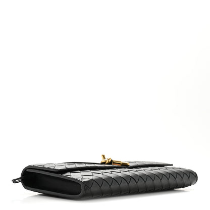 Bottega Veneta Nappa Intrecciato Long Andiamo Top Handle Clutch Black 3 of 8