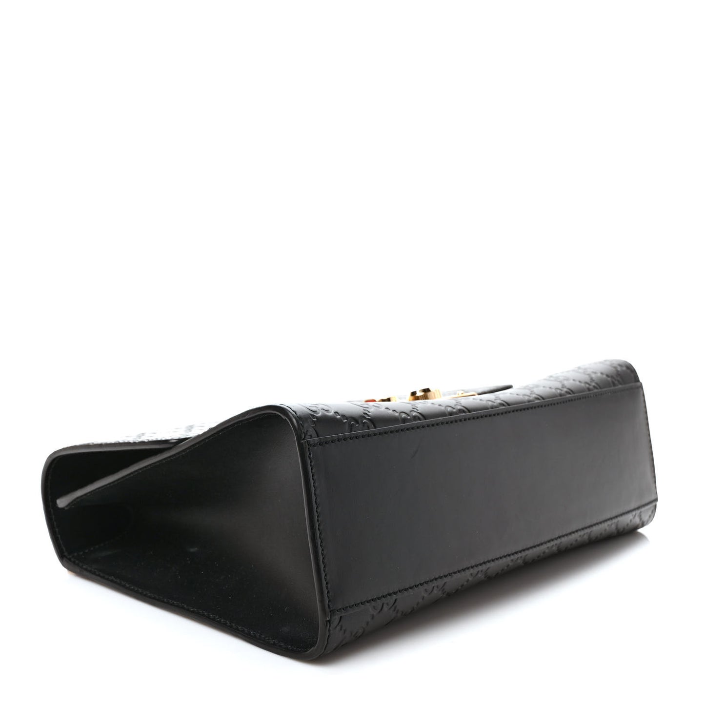 Guccissima Medium Padlock Shoulder Bag Black