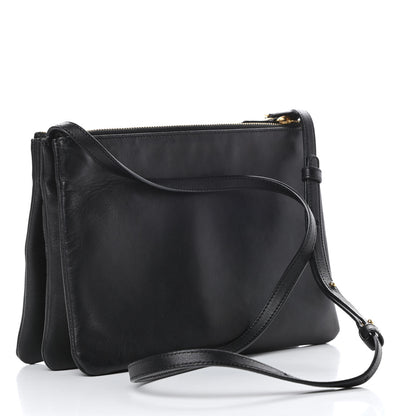 Celine Goatskin Large Trio Crossbody Bag Black 3 of 15