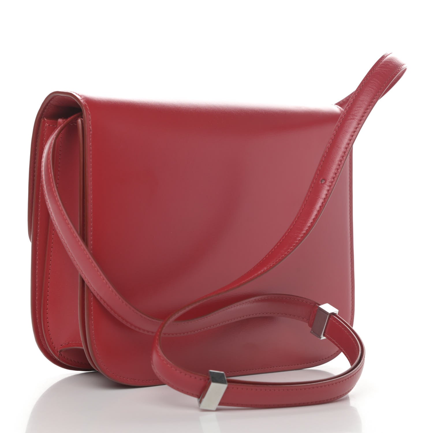 Celine Box Calfskin Medium Classic Box Flap Bag Red 2 of 4