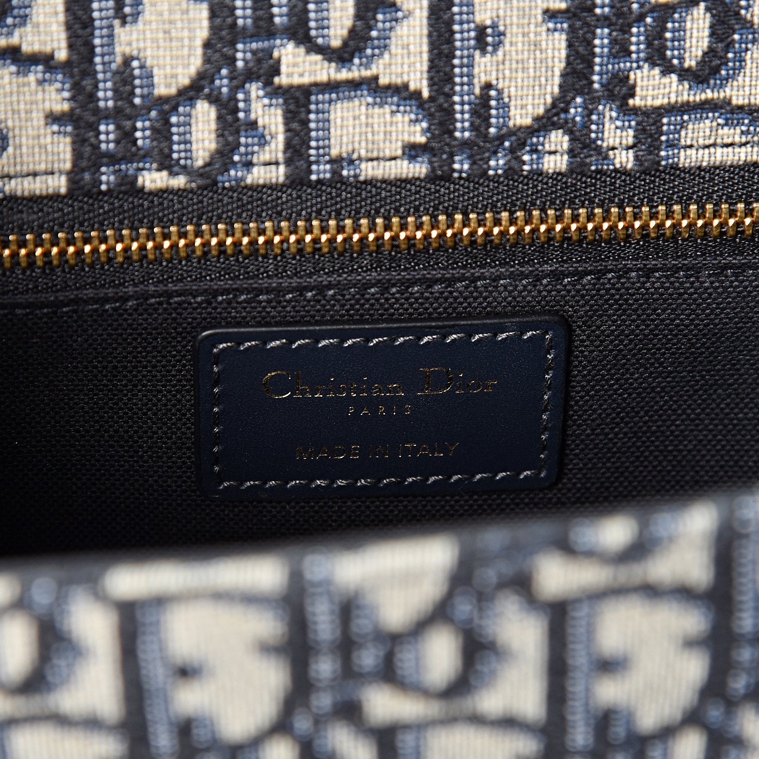 Christian Dior Oblique 30 Montaigne Chain Flap Bag Blue 5 of 8