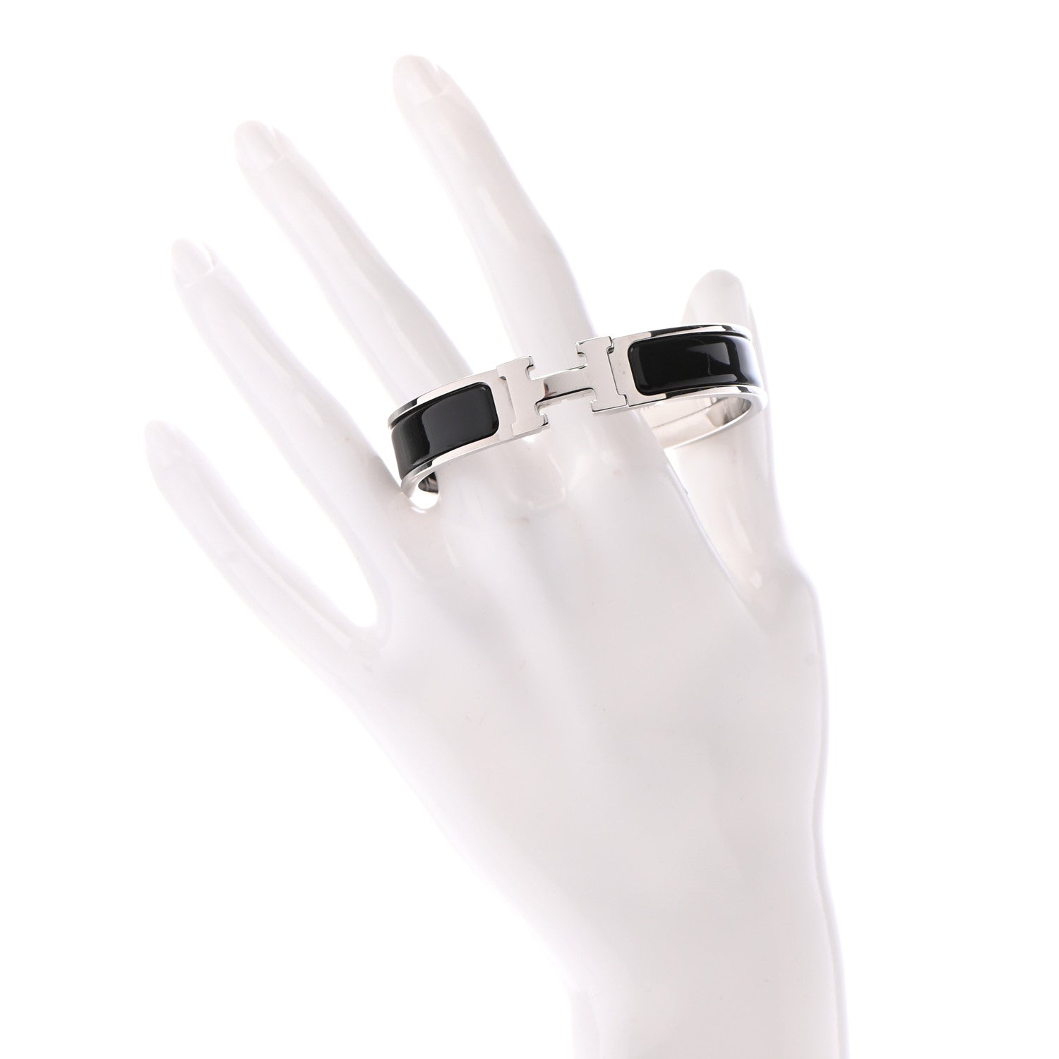 Hermes Enamel Narrow Clic Clac H Bracelet PM Black 2 of 8