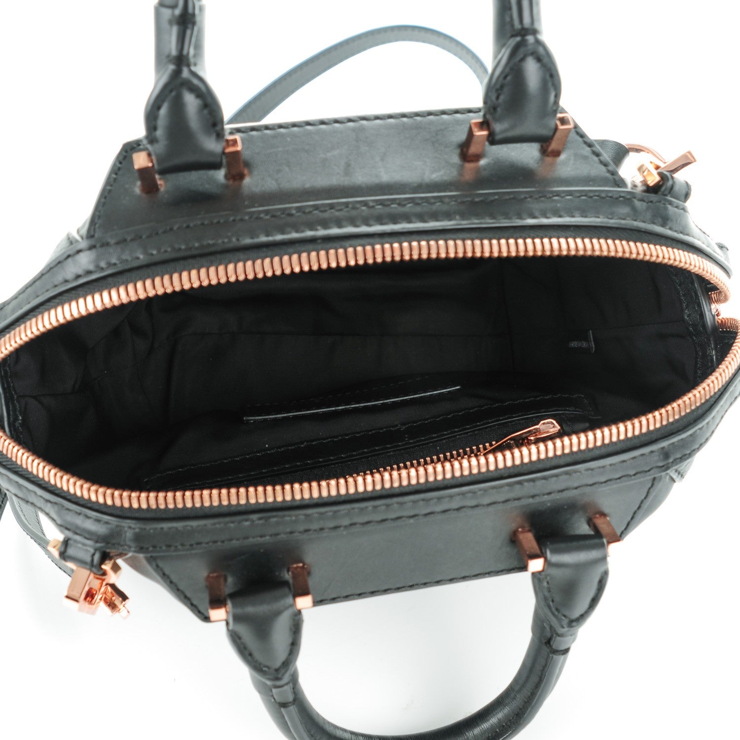 Alexander Wang Pebbled Calfskin Mini Emile Black Rose Gold Hardware 5 of 7