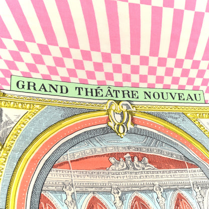 Hermes Cashmere Silk Grand Theatre Nouveau Shawl 140 White Rose Jaune Pale 5 of 6