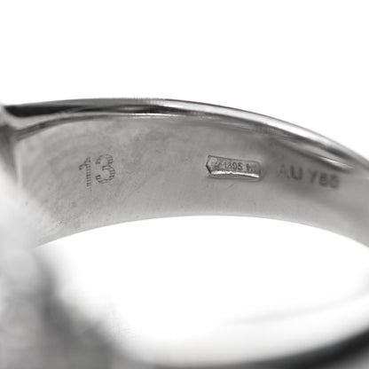 Gucci 18K White Gold Diamond Double Horsebit Ring 53 6.25 4 of 5