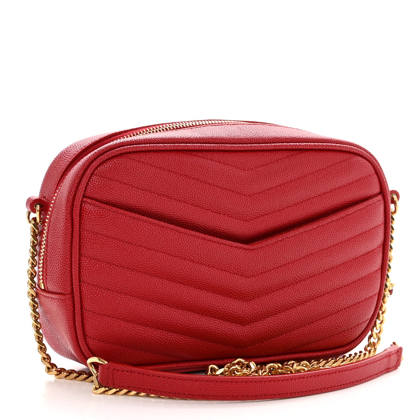 Grain De Poudre Matelasse Monogram Mini Lou Camera Bag Eros Red