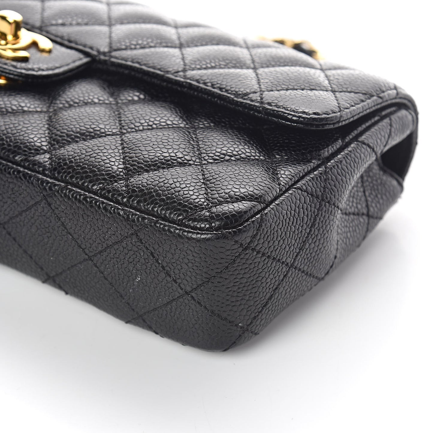 Caviar Quilted East West Flap Black