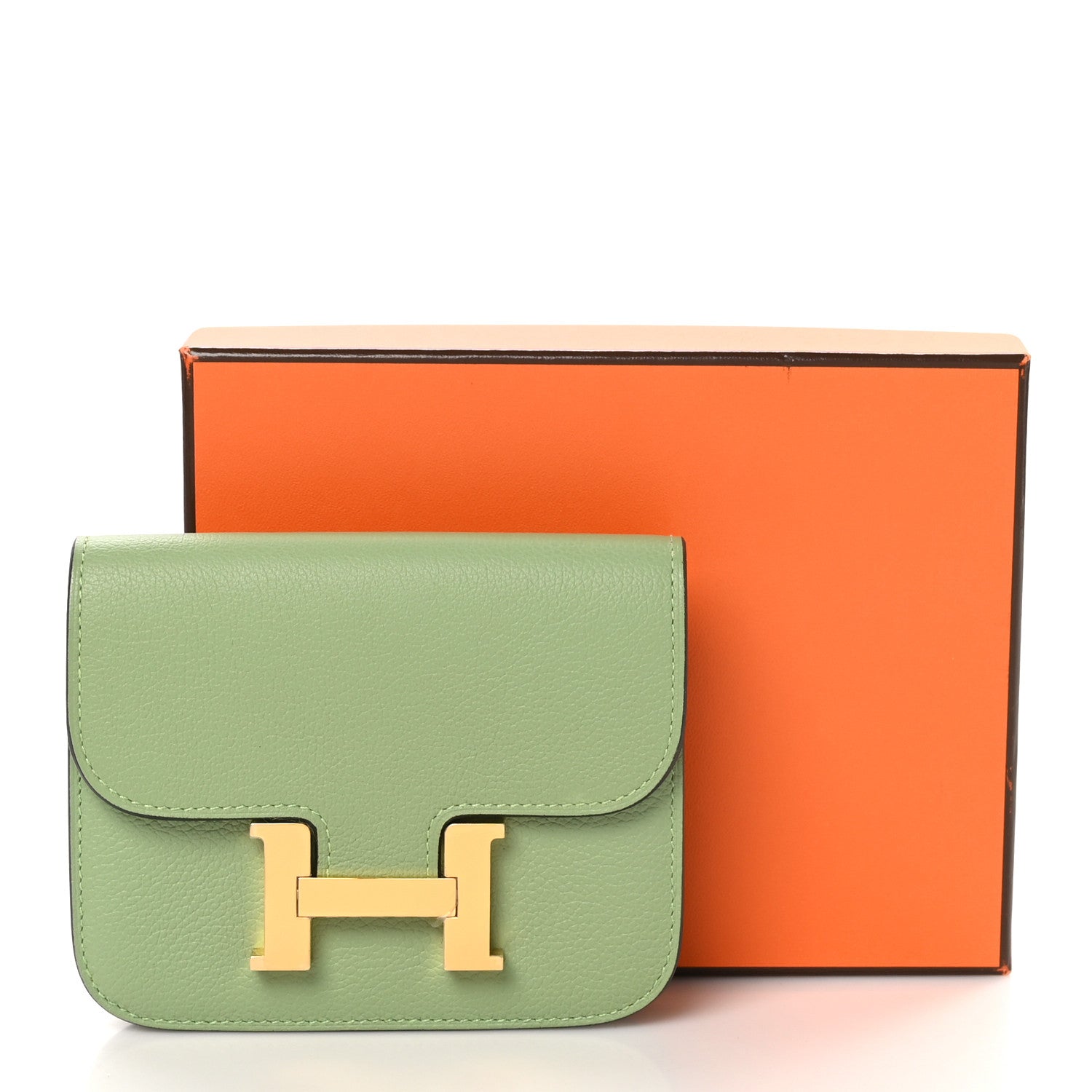 Hermes Evercolor Constance Slim Wallet Vert Criquet 12 of 12