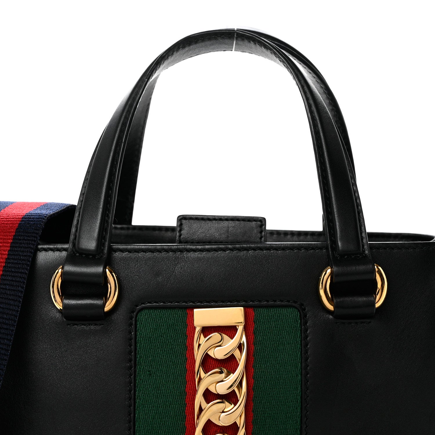 Gucci Calfskin Medium Sylvie Top Handle Tote Black 8 of 12