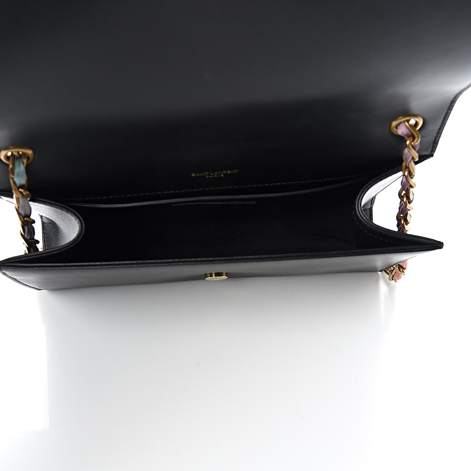 Saint Laurent Calfskin Medium Monogram Kate Satchel Black Multicolor 5 of 11