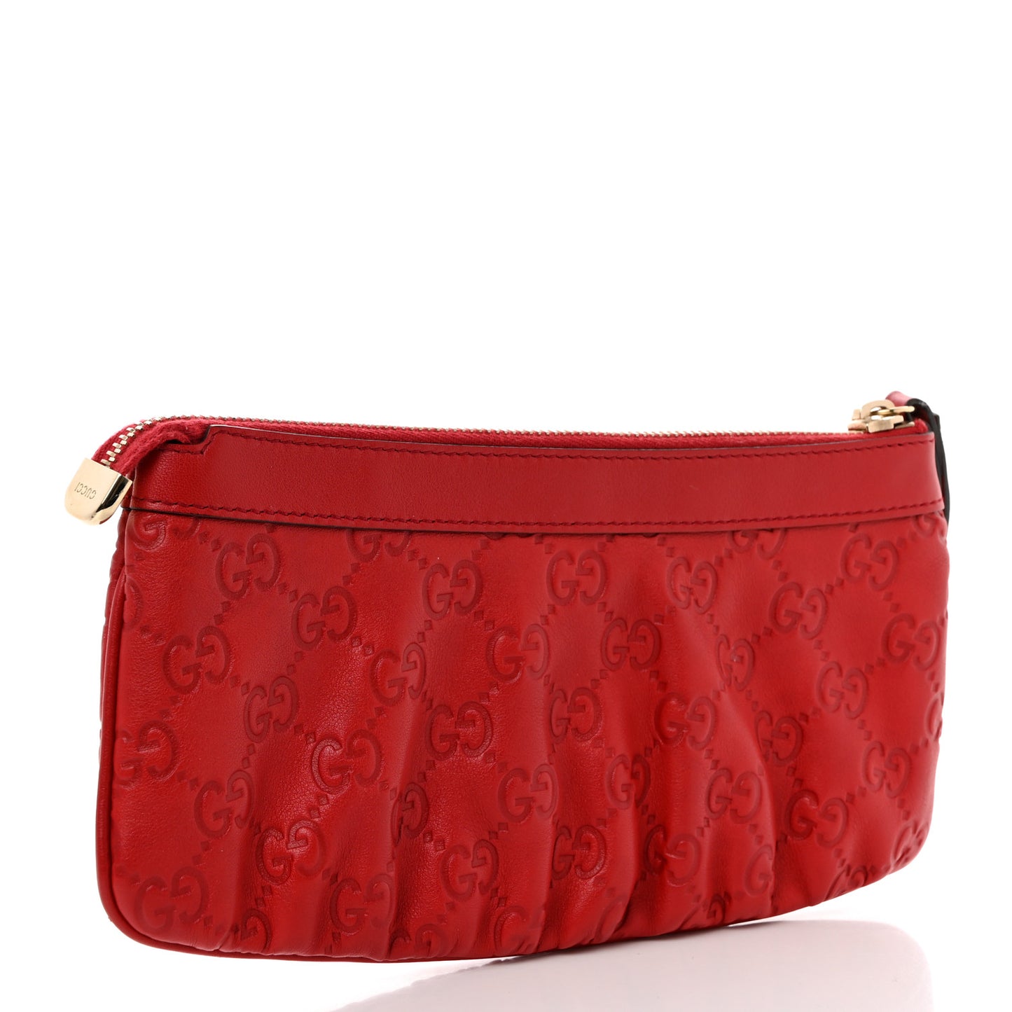 Guccissima Signature New Britt Wristlet Red