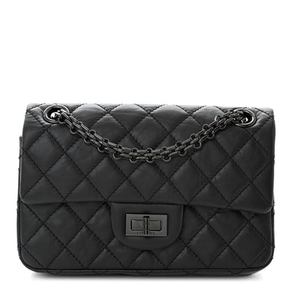 Chanel Aged Calfskin Quilted 2.55 Reissue Mini Flap So Black 1 of 11