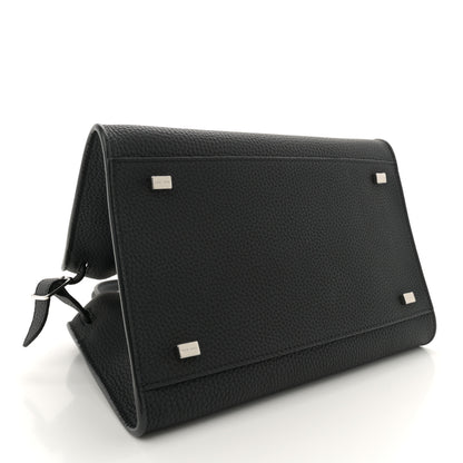 The Row Grained Calfskin Soft Margaux 10 Bag Black 4 of 9