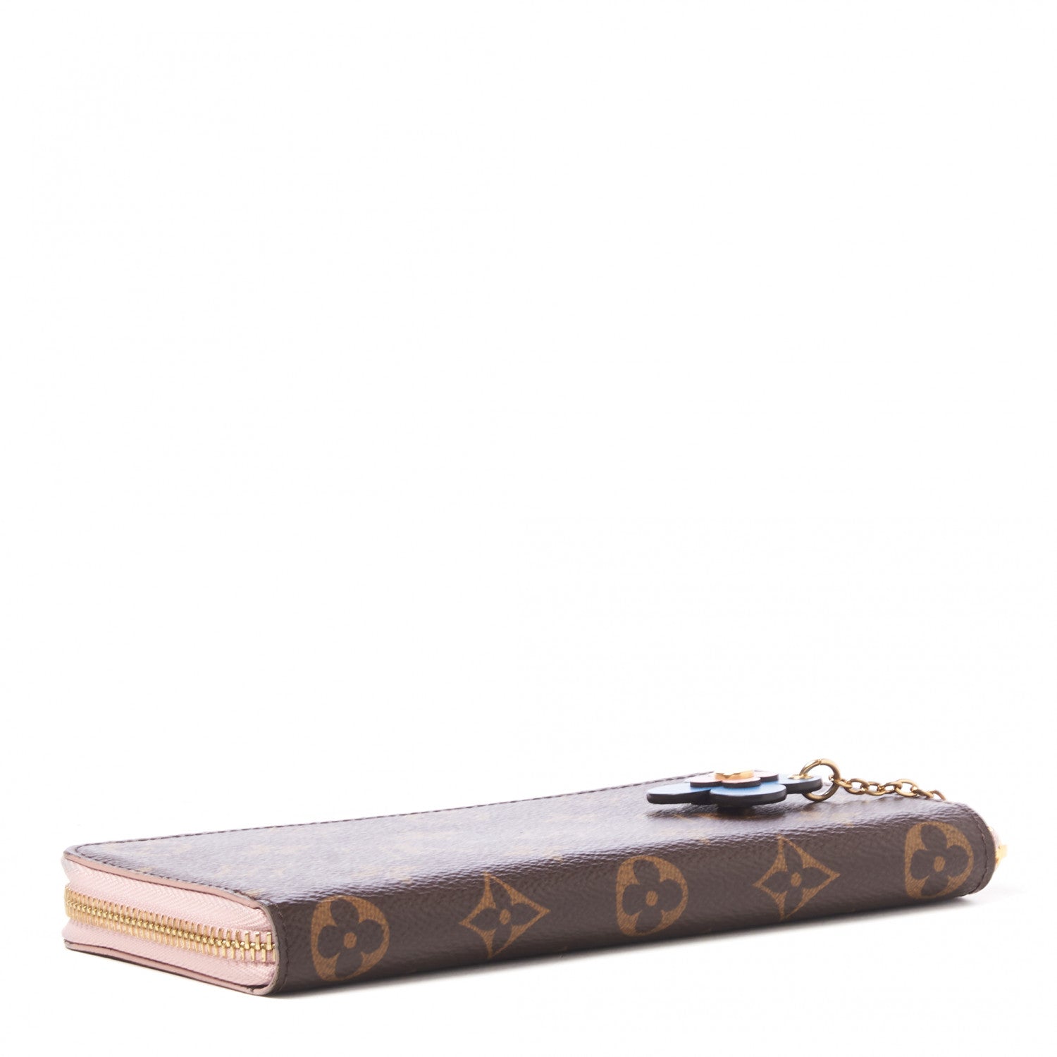Louis Vuitton Monogram Blooming Flowers Clemence Wallet Rose Ballerine 3 of 8