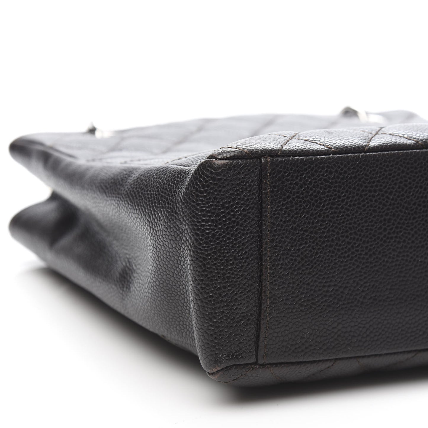 Caviar Quilted Petit Shopping Tote PST Black
