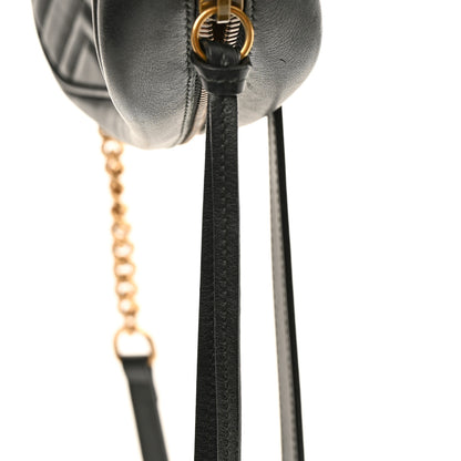 Gucci Calfskin Matelasse Small GG Marmont Chain Shoulder Bag Black 11 of 12