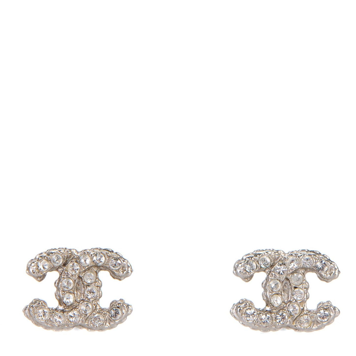 Crystal CC Earrings Silver
