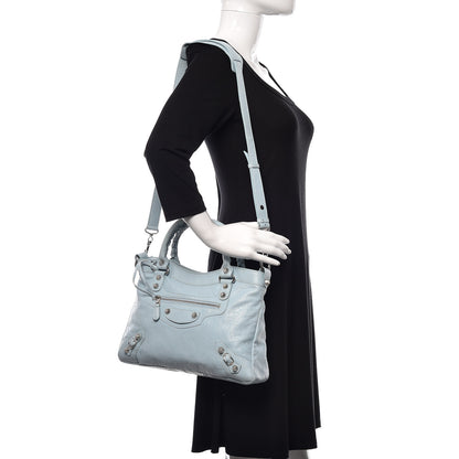 Balenciaga Agneau Giant 12 Silver Hardware Town Bleu Dragee 2 of 10