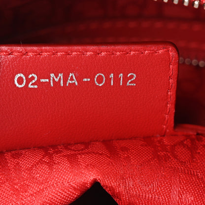 Christian Dior Lambskin Cannage Large Lady Dior Red Red 7 of 10