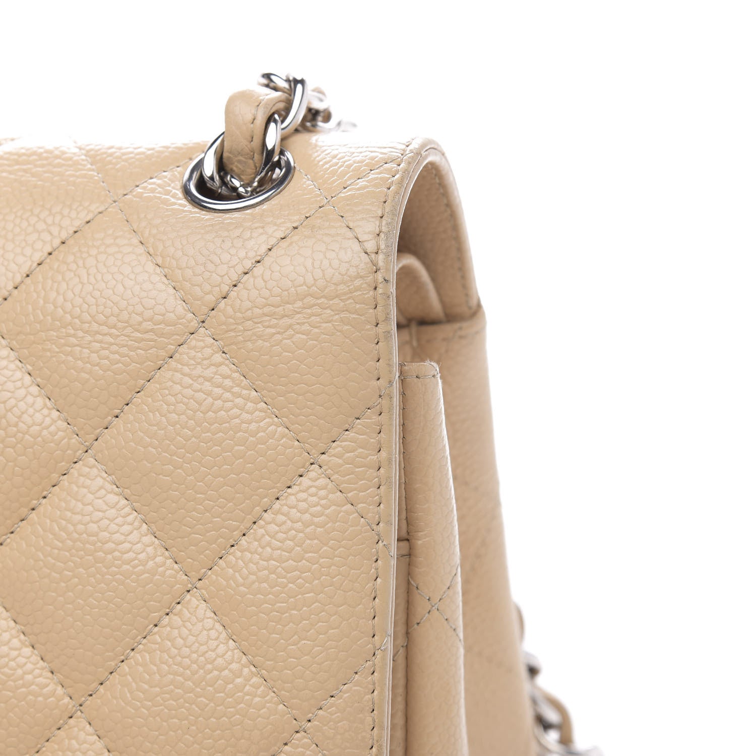 Chanel Caviar Quilted Jumbo Double Flap Beige Clair 12 of 18