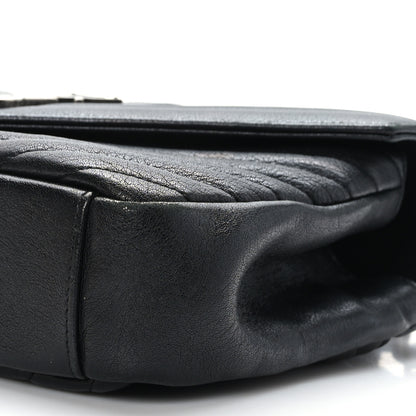 Saint Laurent Sheepskin Matelasse Chevron Monogram Medium College Bag Black 8 of 8