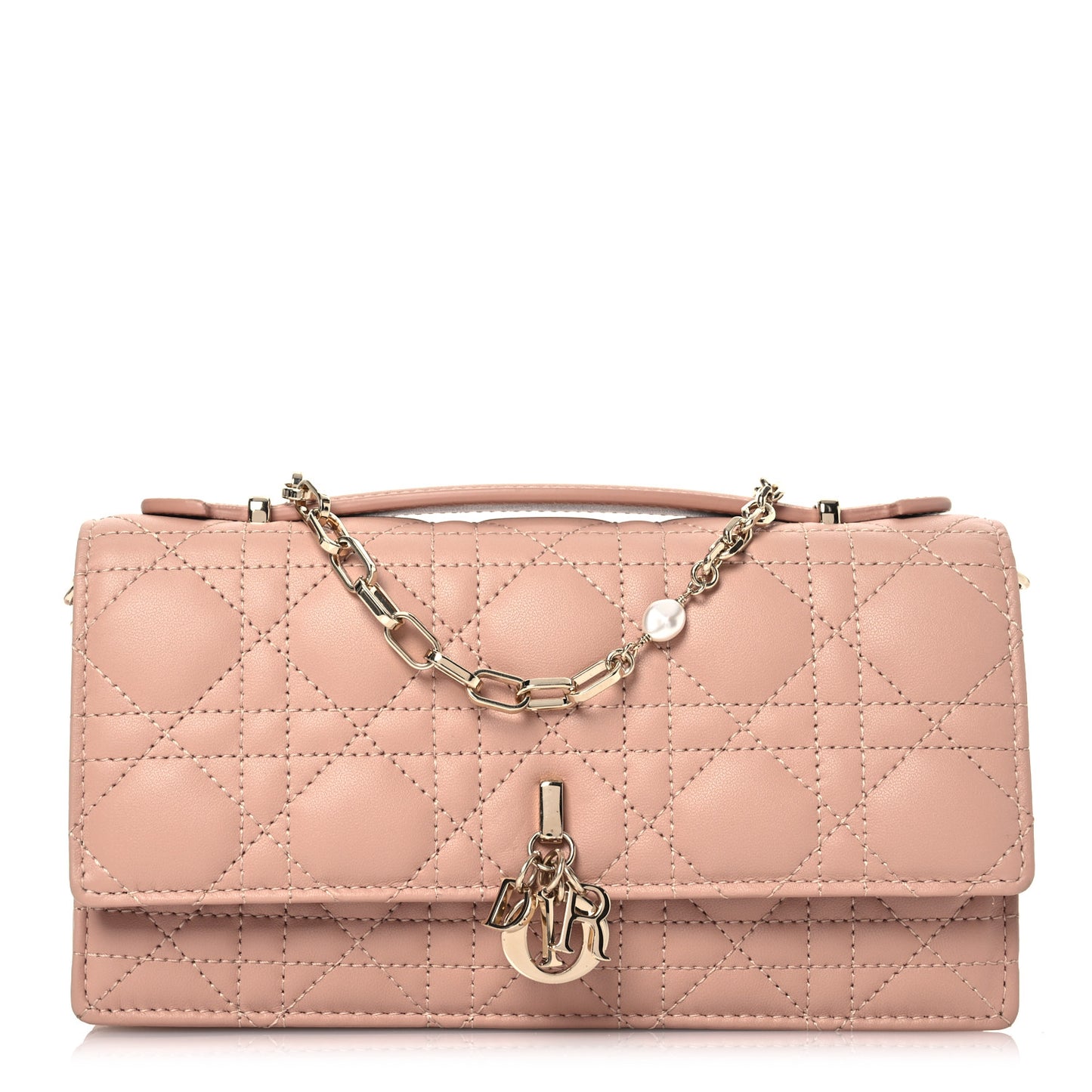 Lambskin Chain Lady My Dior Mini Chain Pouch Rose De Vents