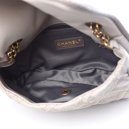 Chanel Calfskin Stitch Triptych Flap Beige 5 of 11