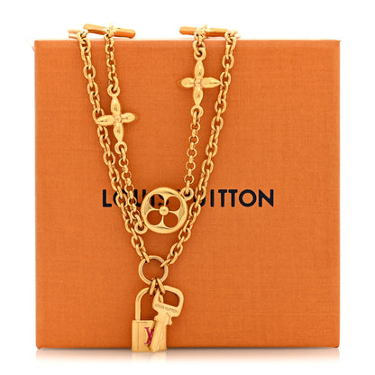 Louis Vuitton Metal Monogram LV Iconic Charms Necklace Gold 5 of 5
