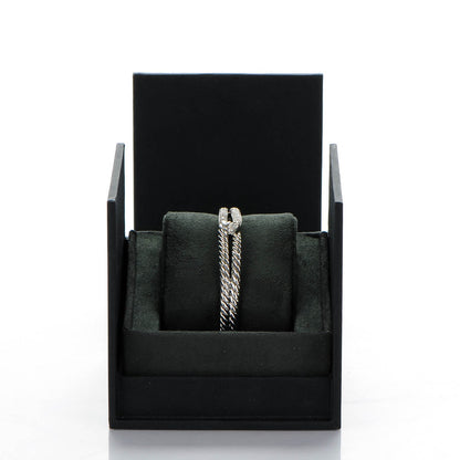 David Yurman Sterling Silver Diamond 7mm Petite Pave Single Loop Labyrinth Bracelet 6 of 6