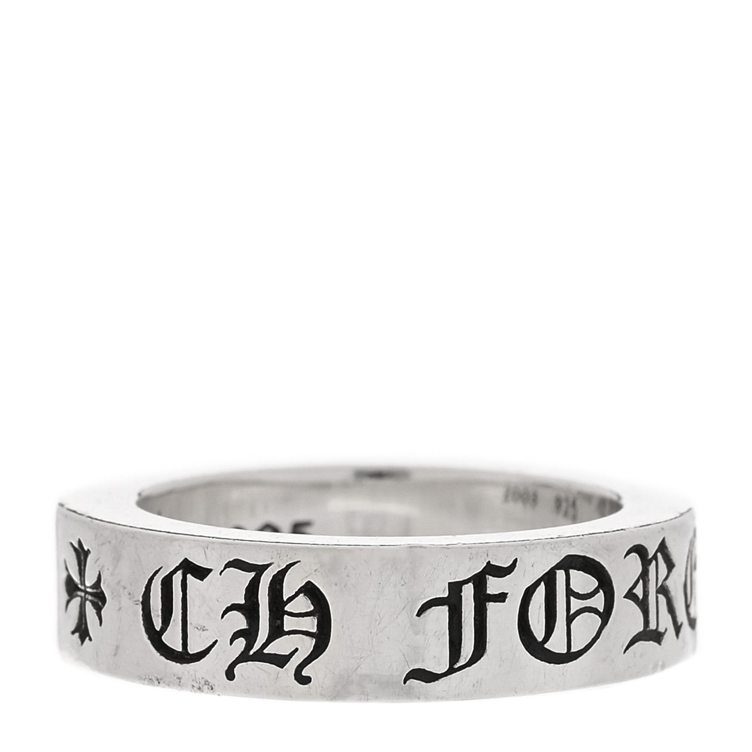 Chrome Hearts Sterling Silver Cross CH Forever Spacer Ring 54 7 1 of 4