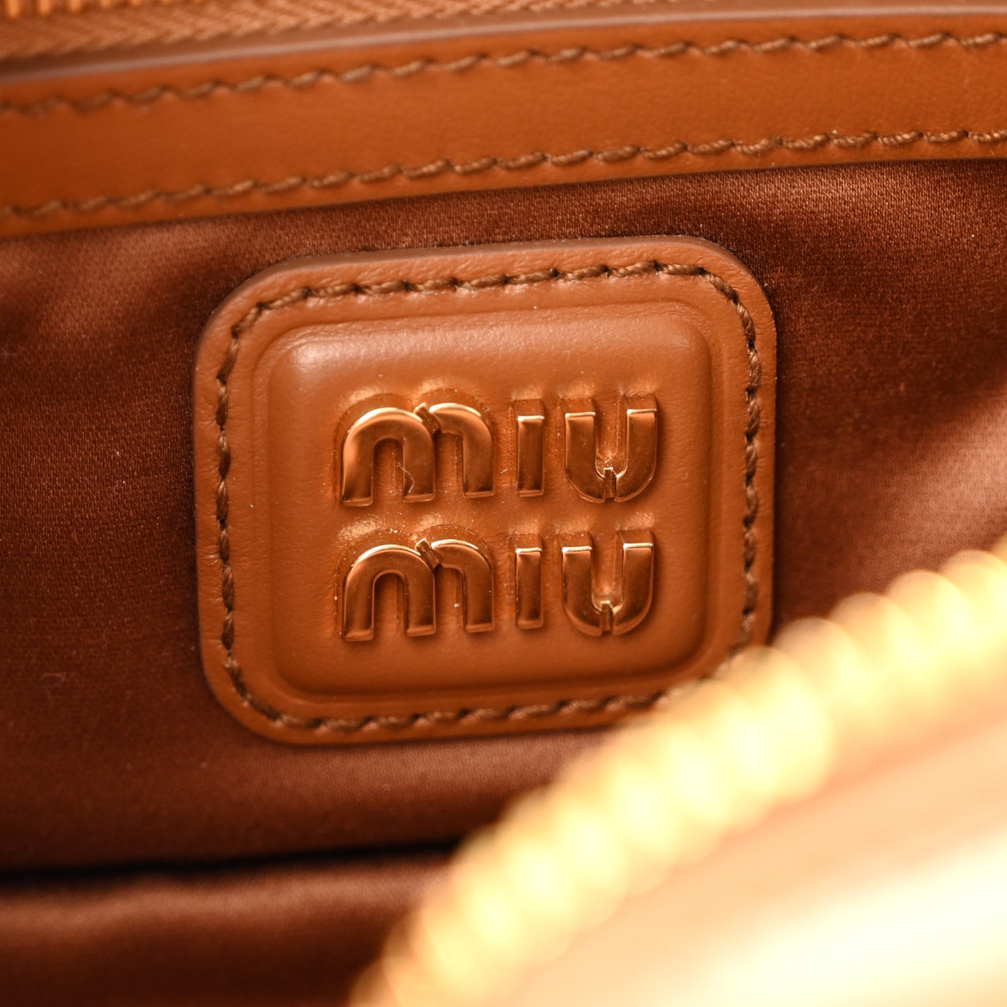 Calfskin Regular Arcadie Top Handle Bag Cognac