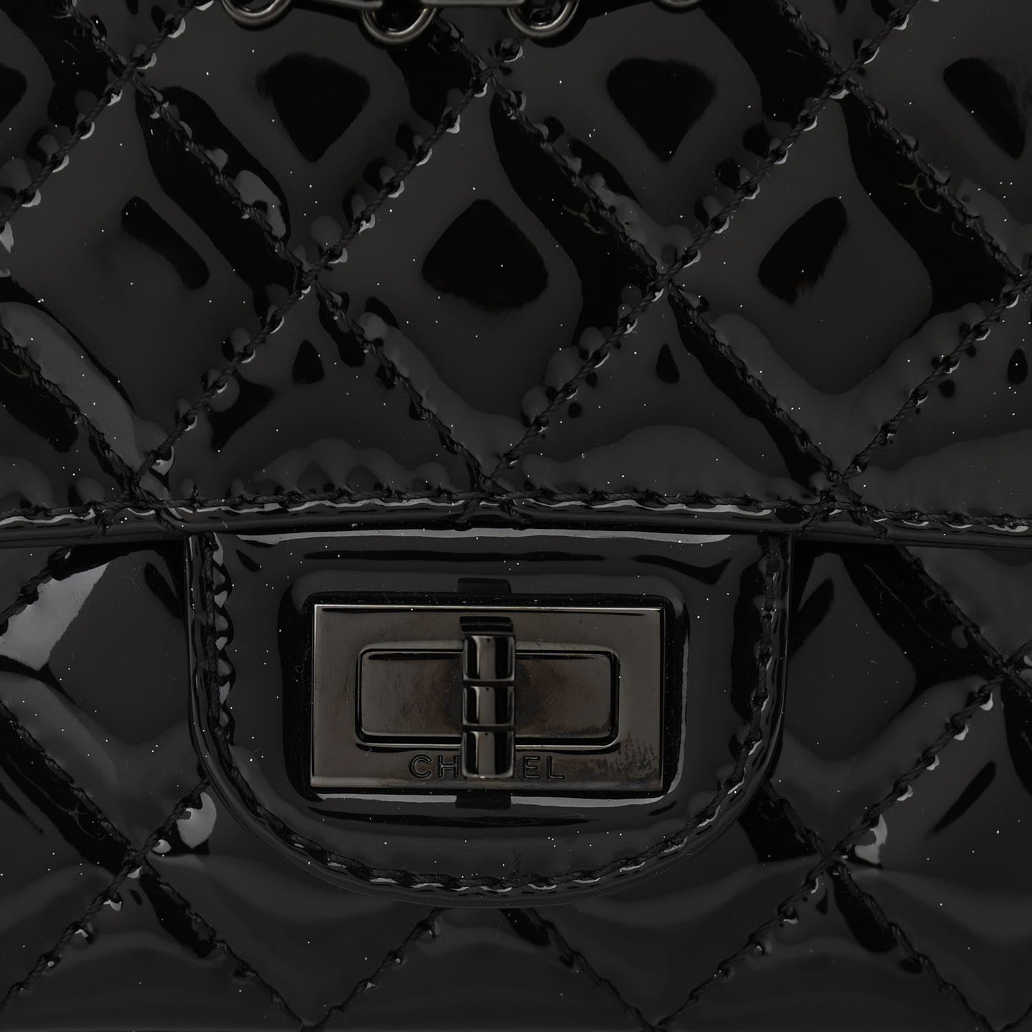 Chanel Patent Calfskin Quilted 2.55 Reissue Mini Flap So Black 8 of 11