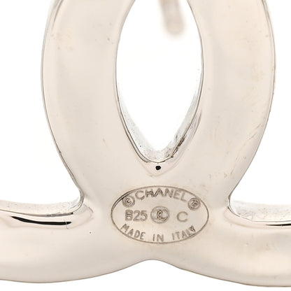 Chanel Metal Square CC Earrings Silver 4 of 5